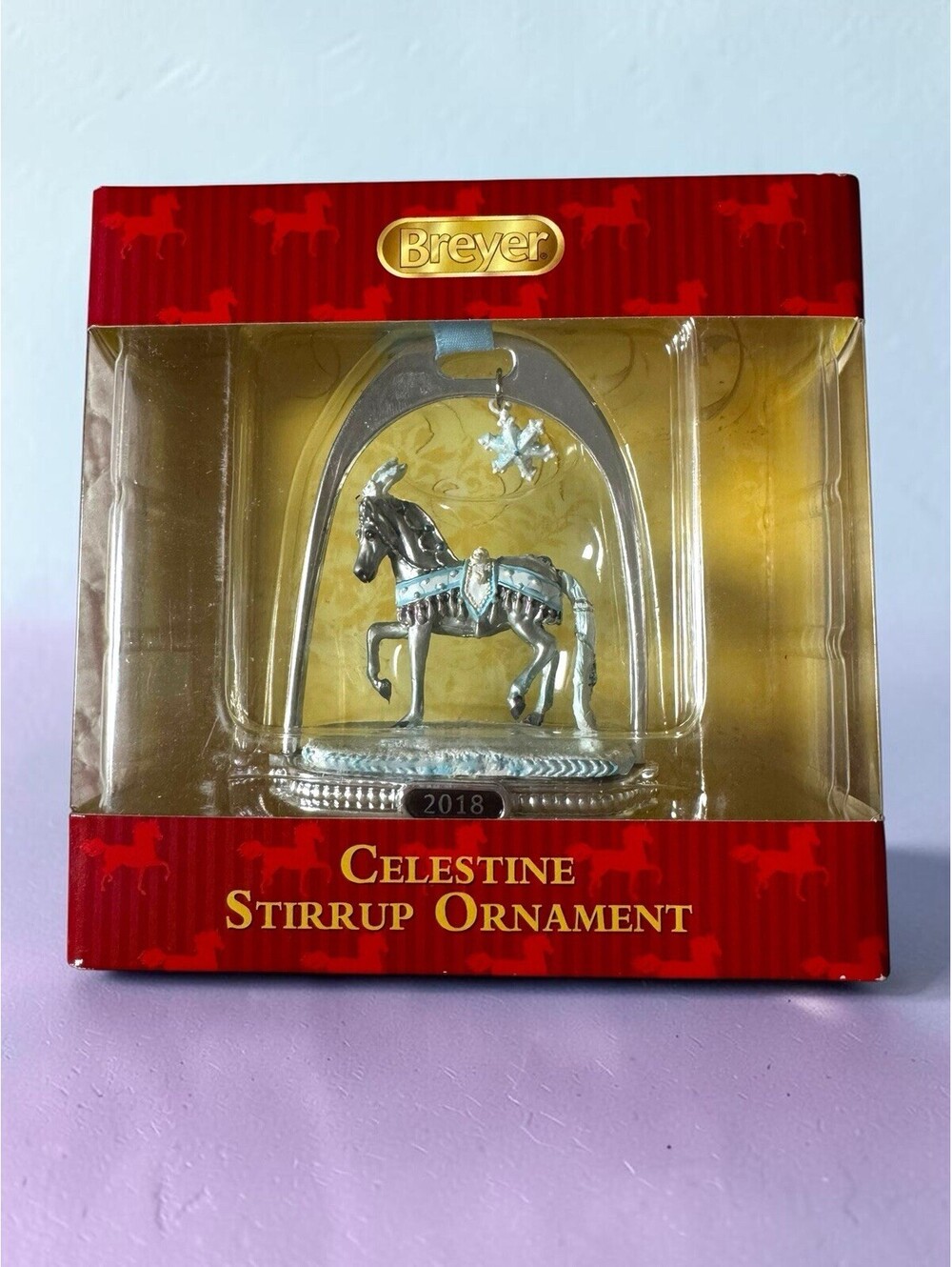 Breyer Horse Holiday Christmas Stirrup Ornament Celestine 700319 Original Box
